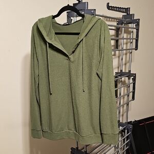 Green Hooded Sweater